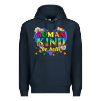 Navy LGBTQ Pride Human Kind Be Both Premium Hoodie - BundleAndBundleShop