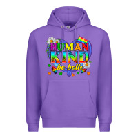 Purple LGBTQ Pride Human Kind Be Both Premium Hoodie - BundleAndBundleShop