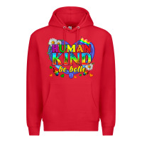 Red LGBTQ Pride Human Kind Be Both Premium Hoodie - BundleAndBundleShop