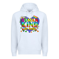 White LGBTQ Pride Human Kind Be Both Premium Hoodie - BundleAndBundleShop