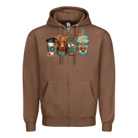 Chestnut serape floral longhaired cow coffee cups Zipper Hoodie - Jasminsmagicworld