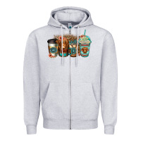 Heather Grey serape floral longhaired cow coffee cups Zipper Hoodie - Jasminsmagicworld