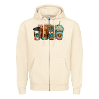 Sandshell serape floral longhaired cow coffee cups Zipper Hoodie - Jasminsmagicworld