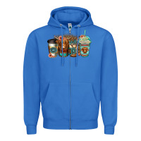 True Royal serape floral longhaired cow coffee cups Zipper Hoodie - Jasminsmagicworld