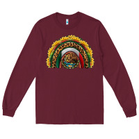 Burgundy mexico sunflower rainbow Long Sleeve Tee - HRA Design Shop