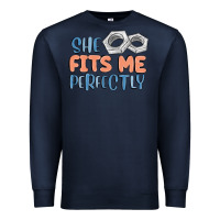 Navy she fits me perfectly Premium Sweatshirt - MaliasSmallBusiness