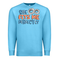 Ocean Blue she fits me perfectly Premium Sweatshirt - MaliasSmallBusiness