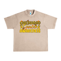 French Oak Childhood Cancer Awareness Urban Heavy Tee - texasbilliewilder
