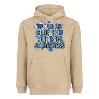Mushroom we wear blue for autism awareness Heavyweight Hoodie - MaliasSmallBusiness