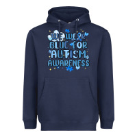 Navy we wear blue for autism awareness Heavyweight Hoodie - MaliasSmallBusiness