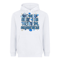 White we wear blue for autism awareness Heavyweight Hoodie - MaliasSmallBusiness