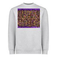 Heather Grey mardi gras leopard Heavyweight Sweatshirt - RanaPortraitStore