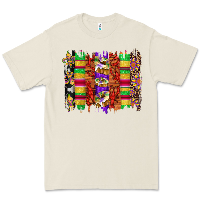 Mardi Gras Cake Fleur De Lis Crawfish Brushstrokes Premium Tee by Artiststas | Teevron