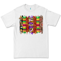 White mardi gras cake fleur de lis crawfish brushstrokes Premium Tee - Artiststas
