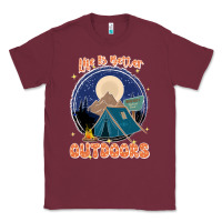 Burgundy life is better outdoors Classic Tee - JahusDesignShop