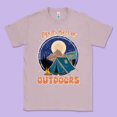 Life Is Better Outdoors Classic Tee Designed By Jahusdesignshop