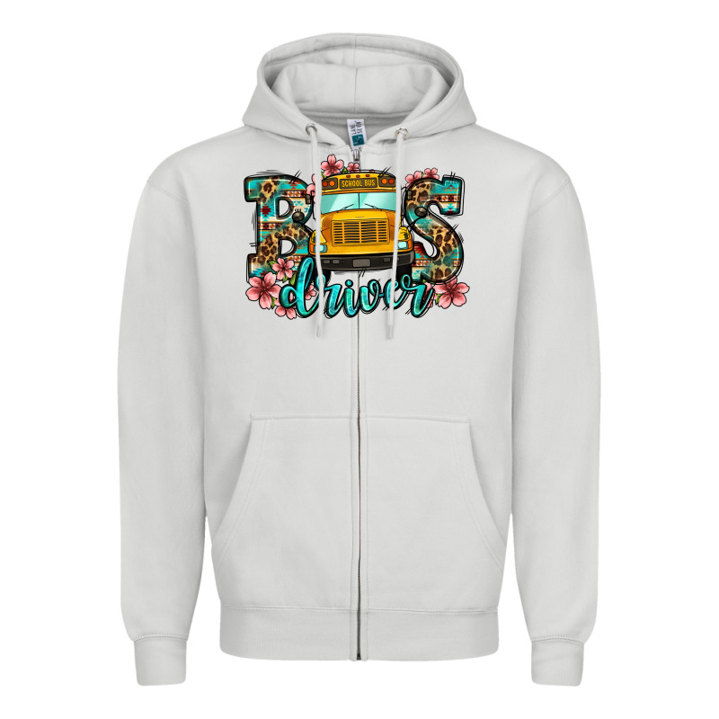 School Bus Driver Zipper Hoodie by Jasminsmagicworld | Teevron