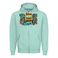 Seafoam school bus driver Zipper Hoodie - Jasminsmagicworld