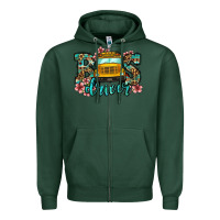 Sports Green school bus driver Zipper Hoodie - Jasminsmagicworld