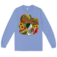 Colony Blue mexico heart and sunflower Long Sleeve Tee - HRA Design Shop