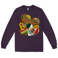Plum mexico heart and sunflower Long Sleeve Tee - HRA Design Shop