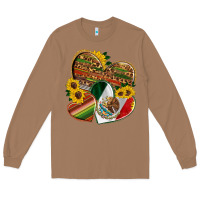Toasted Coconut mexico heart and sunflower Long Sleeve Tee - HRA Design Shop