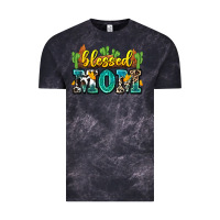 Cloud Black blessed mom Vintage Tee - Zillion Design Studio