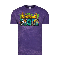 Cloud Purple blessed mom Vintage Tee - Zillion Design Studio