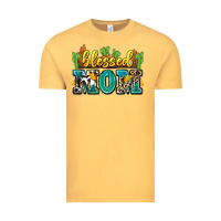 Vintage Mustard blessed mom Vintage Tee - Zillion Design Studio