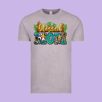 Blessed Mom Vintage Tee Designed By Zillion Design Studio