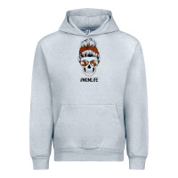 Heather Grey Western Brown Glitter Cowhide Patterned Mom Skull Urban Hoodie - Bettercallsaul