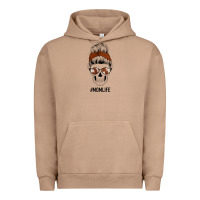 Pigment Burro Western Brown Glitter Cowhide Patterned Mom Skull Urban Hoodie - Bettercallsaul