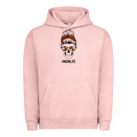 Pigment Salmon Western Brown Glitter Cowhide Patterned Mom Skull Urban Hoodie - Bettercallsaul