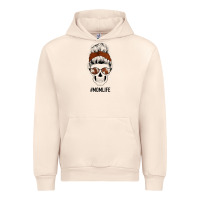 Sandshell Western Brown Glitter Cowhide Patterned Mom Skull Urban Hoodie - Bettercallsaul