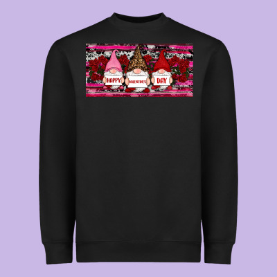 Heavyweight Sweatshirt Happy valentines day gnomes rose