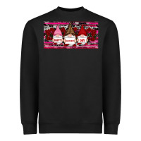 Black Happy valentines day gnomes rose Heavyweight Sweatshirt - RanaPortraitStore