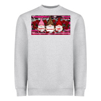 Heather Grey Happy valentines day gnomes rose Heavyweight Sweatshirt - RanaPortraitStore
