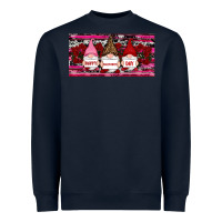 Navy Happy valentines day gnomes rose Heavyweight Sweatshirt - RanaPortraitStore