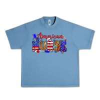 Pebble Blue American nurse Urban Heavy Tee - Zillion Design Studio