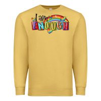Antique Gold i am enough lgbt Premium Sweatshirt - MaliasSmallBusiness