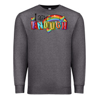 Charcoal Heather i am enough lgbt Premium Sweatshirt - MaliasSmallBusiness
