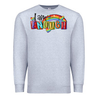 Heather Grey i am enough lgbt Premium Sweatshirt - MaliasSmallBusiness