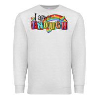 Oatmeal Heather i am enough lgbt Premium Sweatshirt - MaliasSmallBusiness