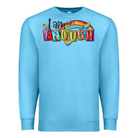 Ocean Blue i am enough lgbt Premium Sweatshirt - MaliasSmallBusiness