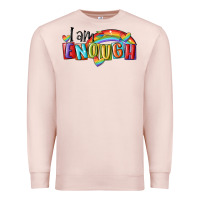 Pale Pink i am enough lgbt Premium Sweatshirt - MaliasSmallBusiness