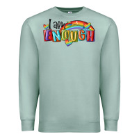 Seafoam i am enough lgbt Premium Sweatshirt - MaliasSmallBusiness