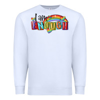 White i am enough lgbt Premium Sweatshirt - MaliasSmallBusiness
