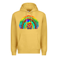 Antique Gold LGBTQ Pride Gnome Rainbow Premium Hoodie - BundleAndBundleShop