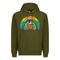 Army Green LGBTQ Pride Gnome Rainbow Premium Hoodie - BundleAndBundleShop