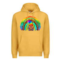 Mustard LGBTQ Pride Gnome Rainbow Premium Hoodie - BundleAndBundleShop